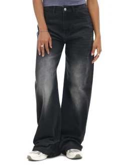 Outlet Jeansy wide leg typu barrel Jeansy