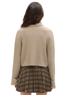 Sale Jesienny sweter oversize z golfem Swetry