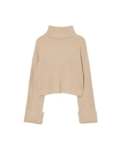 Sale Jesienny sweter oversize z golfem Swetry