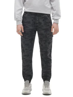 Fashion Joggery cargo z nadrukiem moro Spodnie