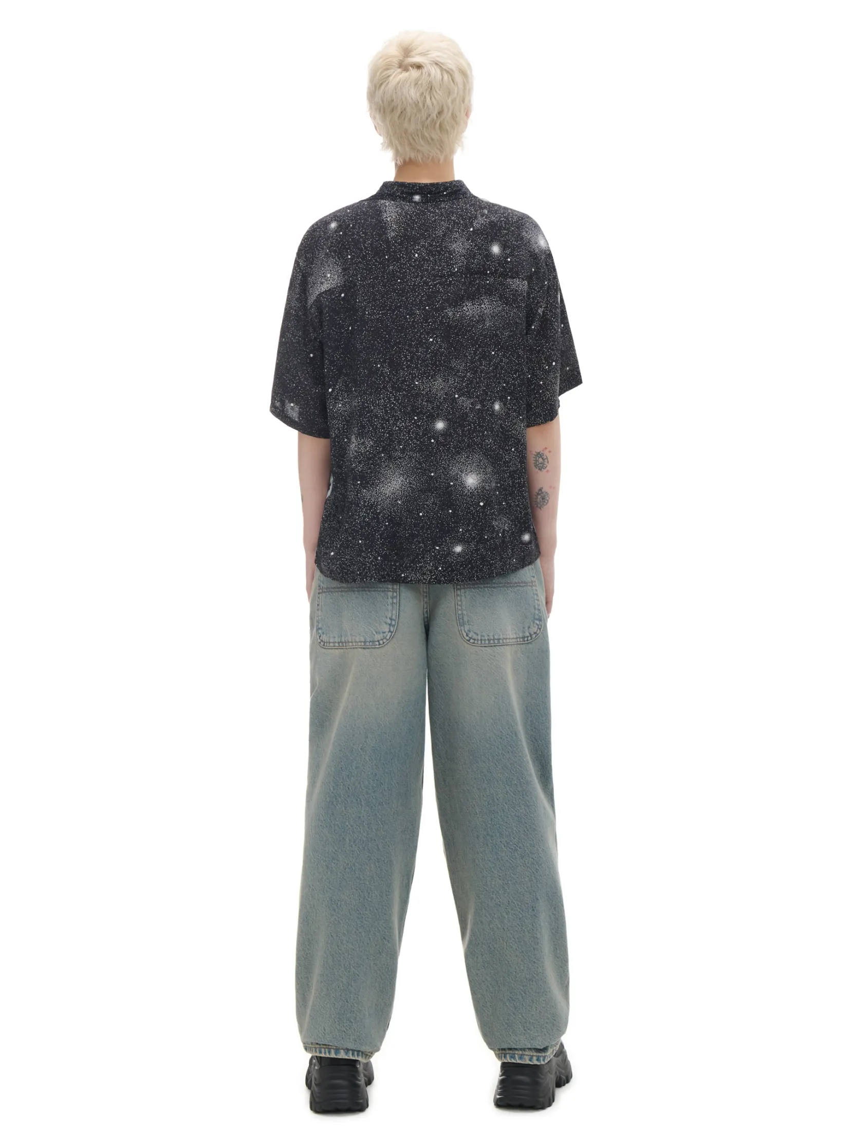 Fashion Koszula oversize z artystycznym nadrukiem Koszule, Bluzki