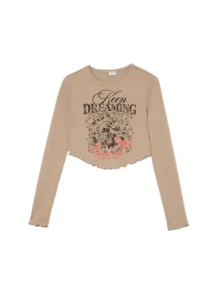Hot Koszulka longsleeve z marszczonym wykończeniem Koszulki, Topy