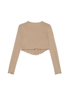 Hot Koszulka longsleeve z marszczonym wykończeniem Koszulki, Topy