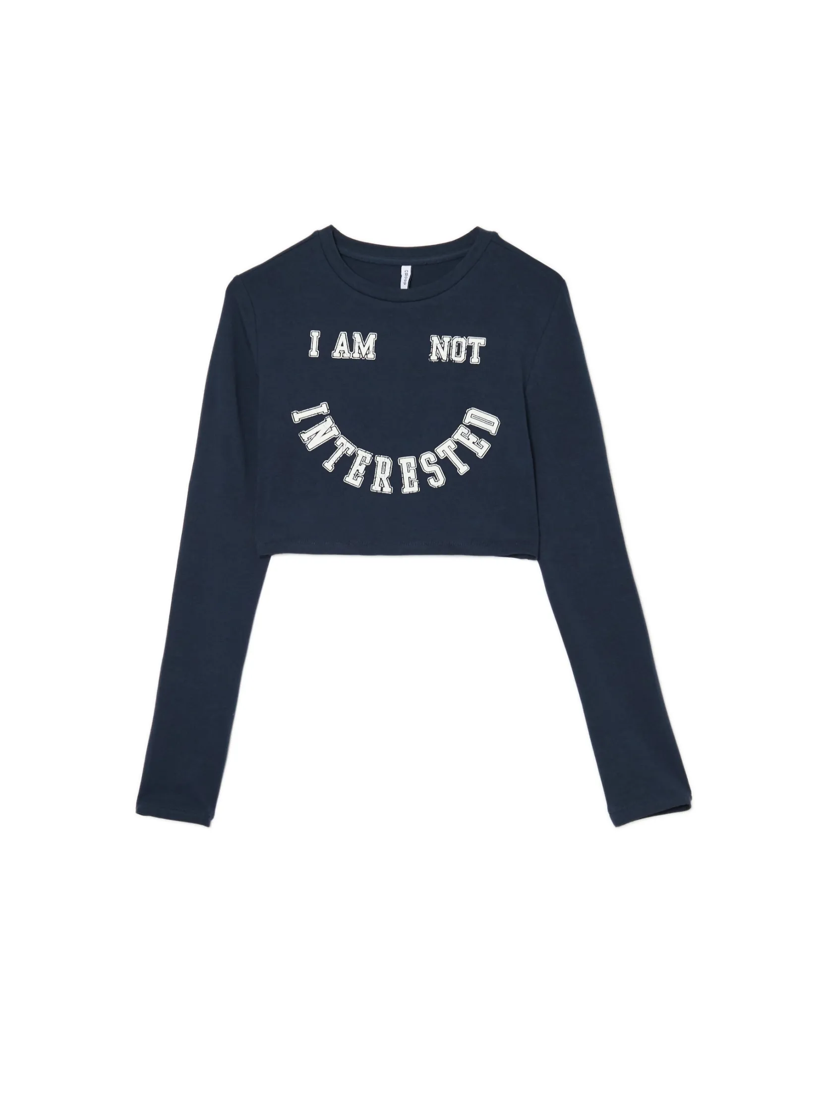 Sale Koszulka longsleeve z uśmiechniętym nadrukiem Koszulki, Topy