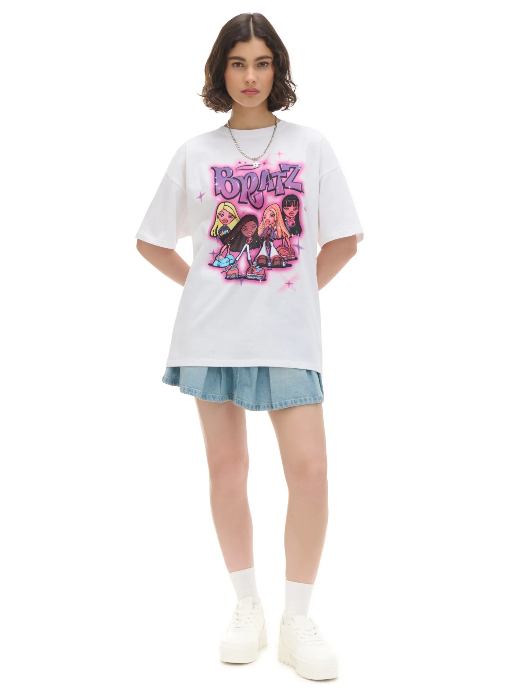 Sale Koszulka oversize z nadrukiem Bratz Koszulki, Topy