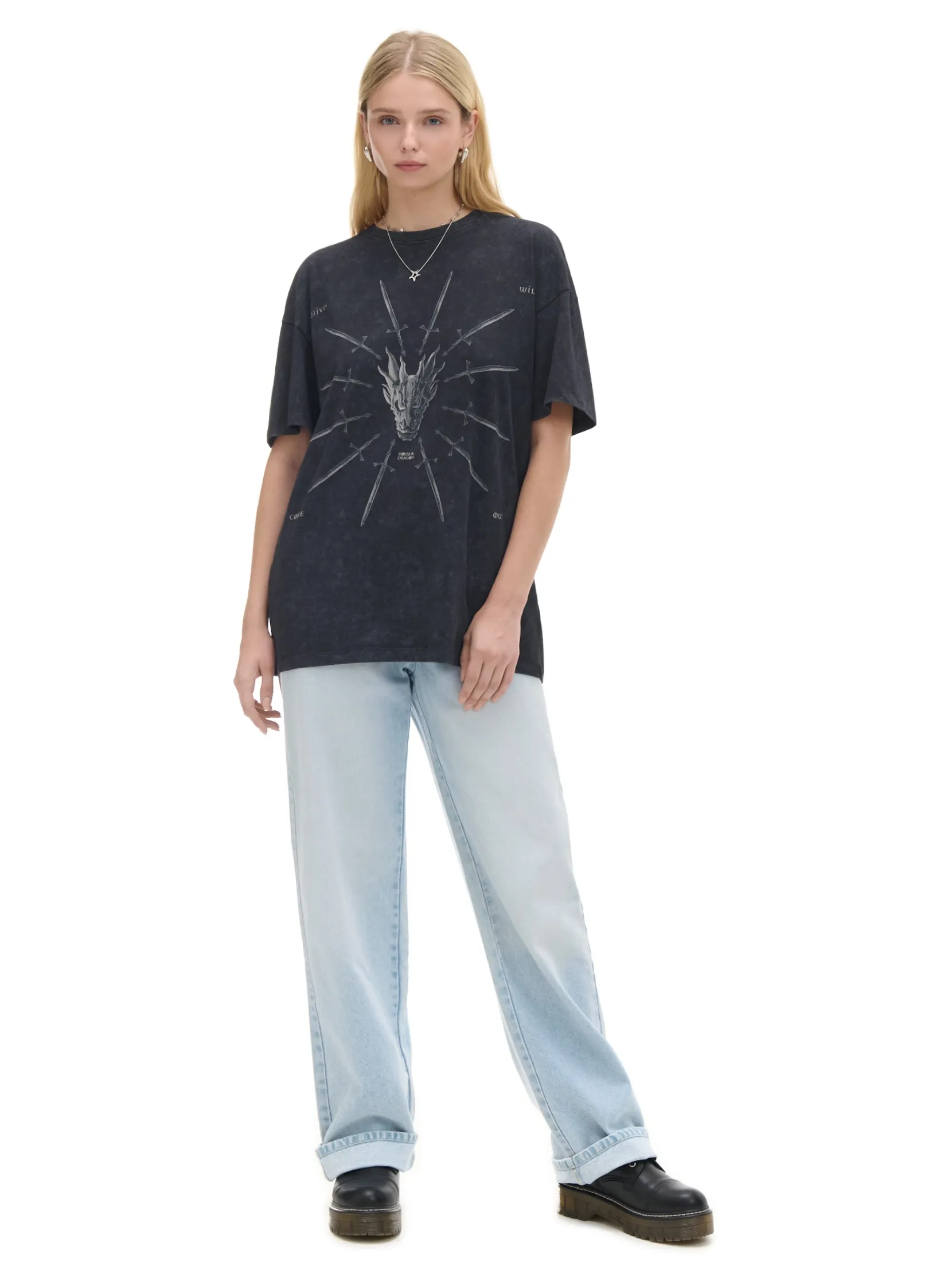 Fashion Koszulka z nadrukiem Ród Smoka UNISEX Unisex|Unisex