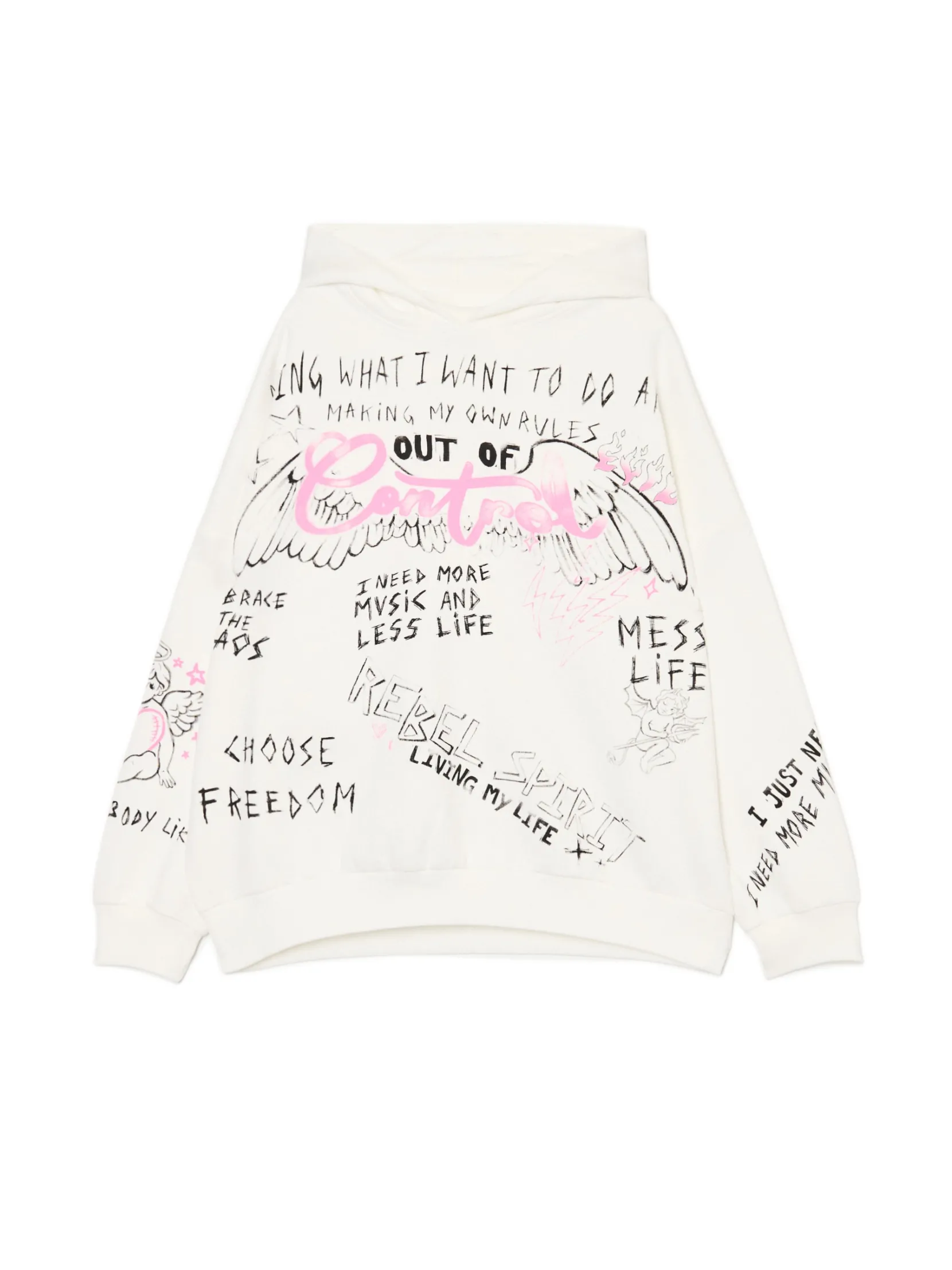 Sale Kremowa bluza oversize z nadrukiem UNISEX Unisex|Unisex