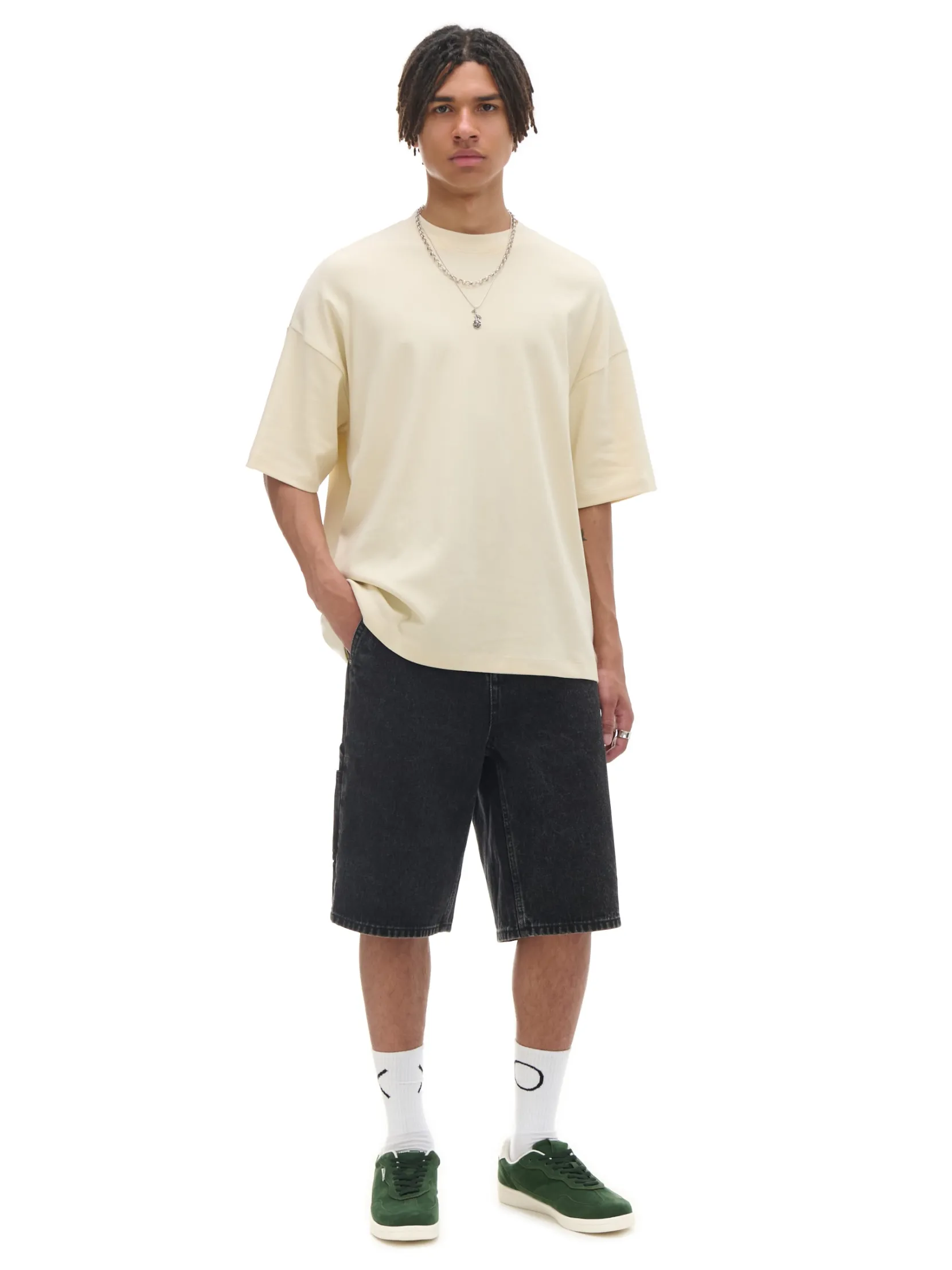 Discount Kremowa koszulka basic Koszulki