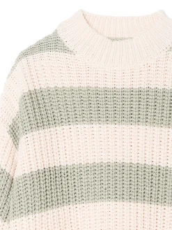 Sale Kremowo- sweter w paski Swetry