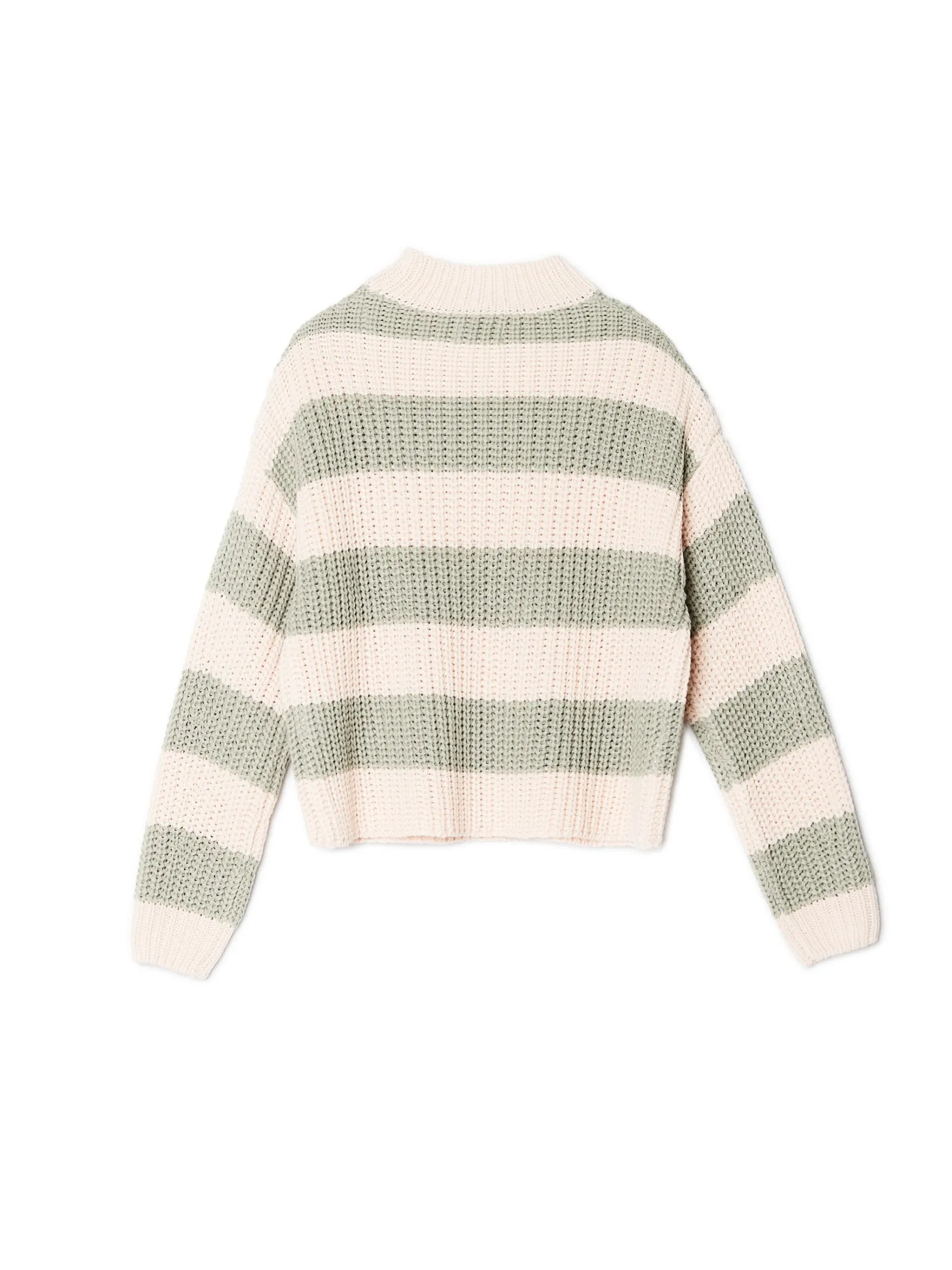Sale Kremowo- sweter w paski Swetry
