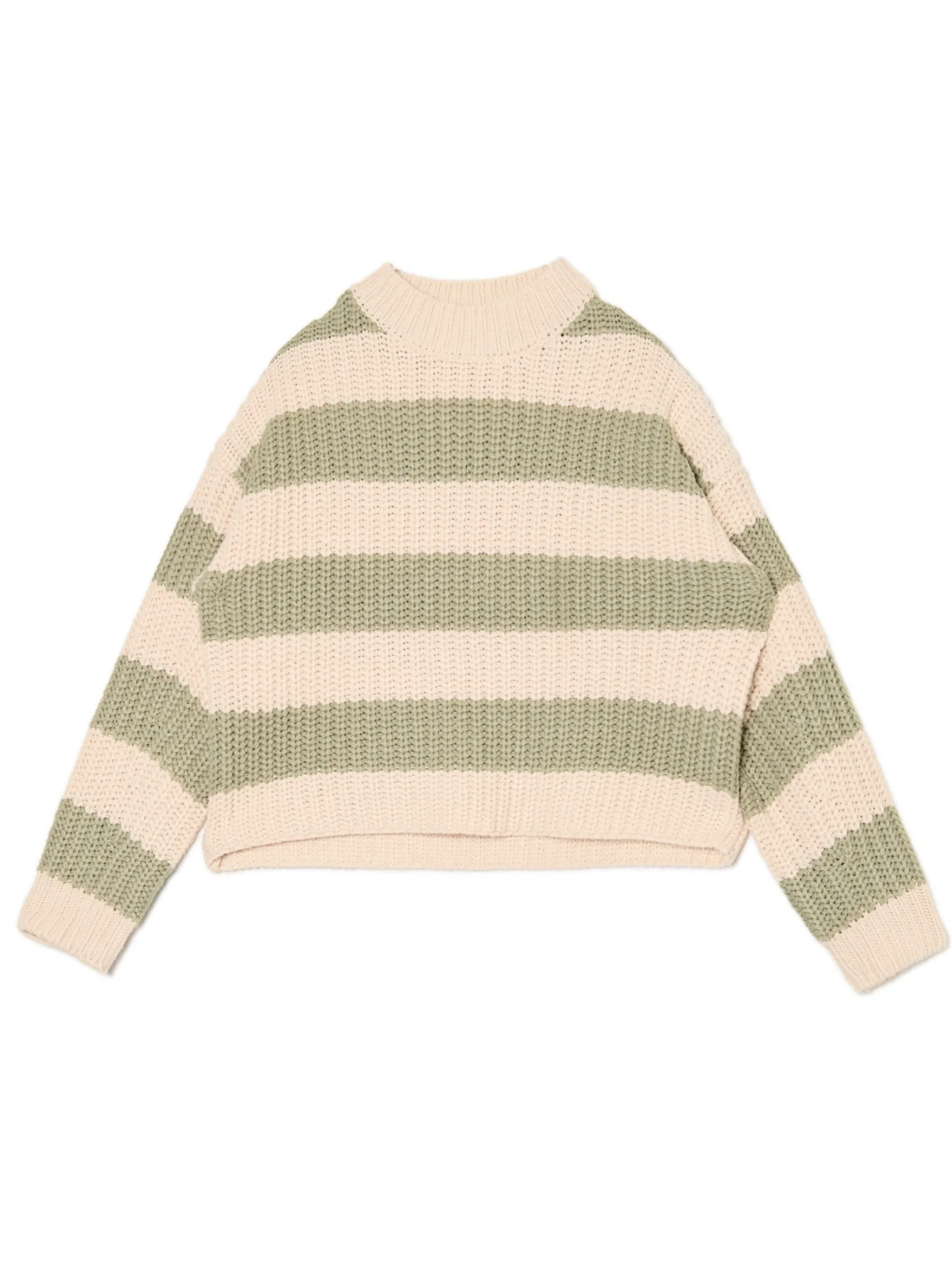 Sale Kremowo- sweter w paski Swetry