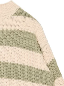 Sale Kremowo- sweter w paski Swetry