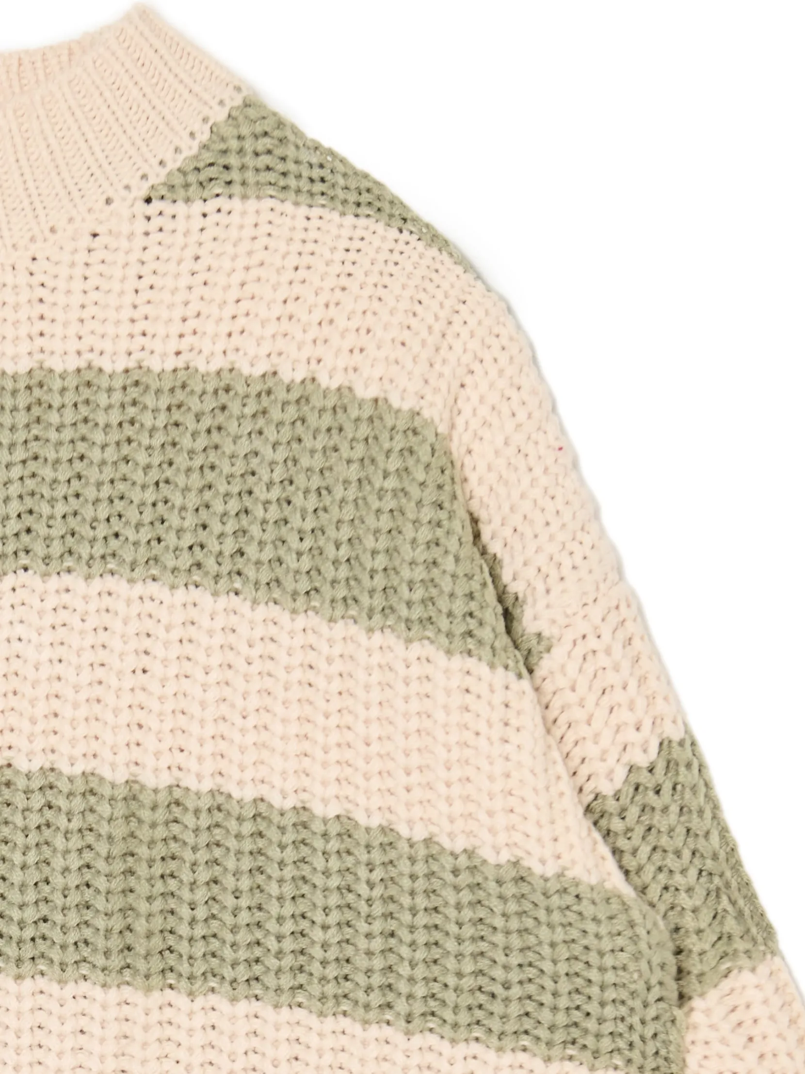 Sale Kremowo- sweter w paski Swetry