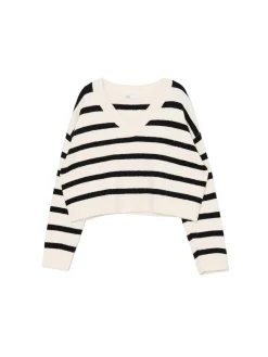 New sweter w czarne paski Swetry