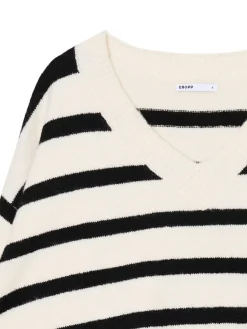 New sweter w czarne paski Swetry