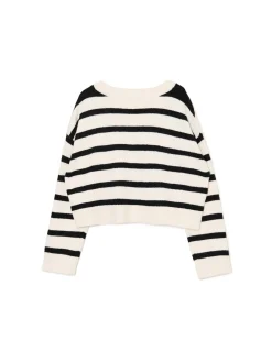 New sweter w czarne paski Swetry