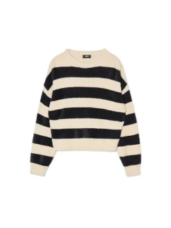 Discount sweter w czarne paski Swetry