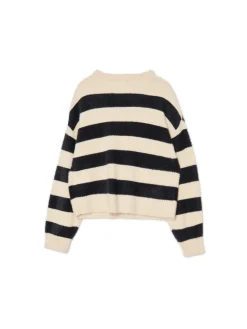 Discount sweter w czarne paski Swetry