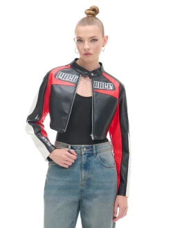 Discount Krótka kurtka w stylu racing Kurtki, Płaszcze