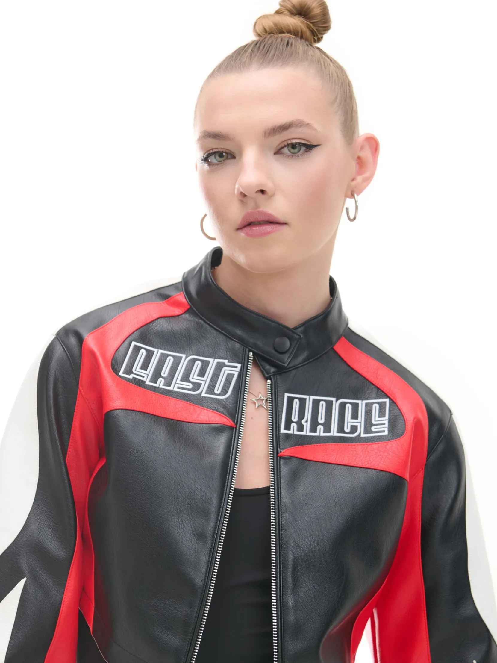 Discount Krótka kurtka w stylu racing Kurtki, Płaszcze
