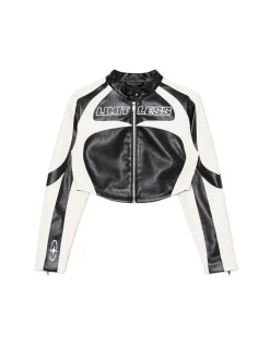 New Krótka kurtka w stylu racing Kurtki, Płaszcze