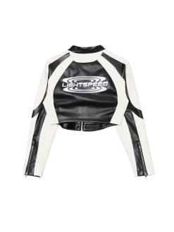 New Krótka kurtka w stylu racing Kurtki, Płaszcze