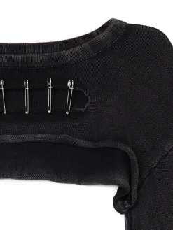 Sale Krótki sweter z agrafkami Swetry