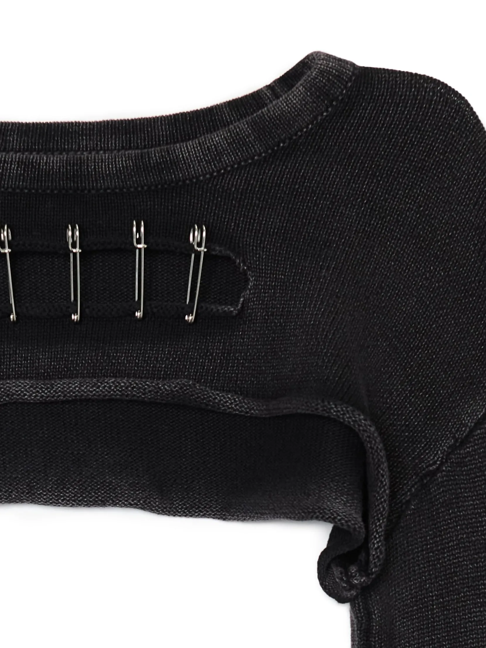 Sale Krótki sweter z agrafkami Swetry