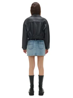 Fashion Kurtka bomber z imitacji skóry Kurtki, Płaszcze