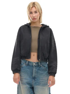 Fashion Kurtka jeansowa z efektem sprania Kurtki, Płaszcze