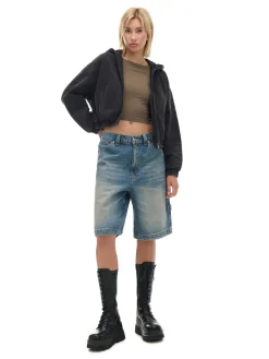 Fashion Kurtka jeansowa z efektem sprania Kurtki, Płaszcze