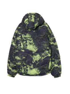 Fashion Kurtka puffer z kapturem i organicznym wzorem Kurtki Zimowe|Kurtki, Płaszcze