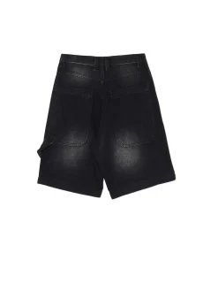Outlet Luźne denimowe bermudy Jeansy
