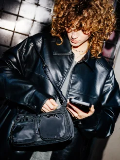 Outlet Mała czarna torebka crossbody Torby, Plecaki