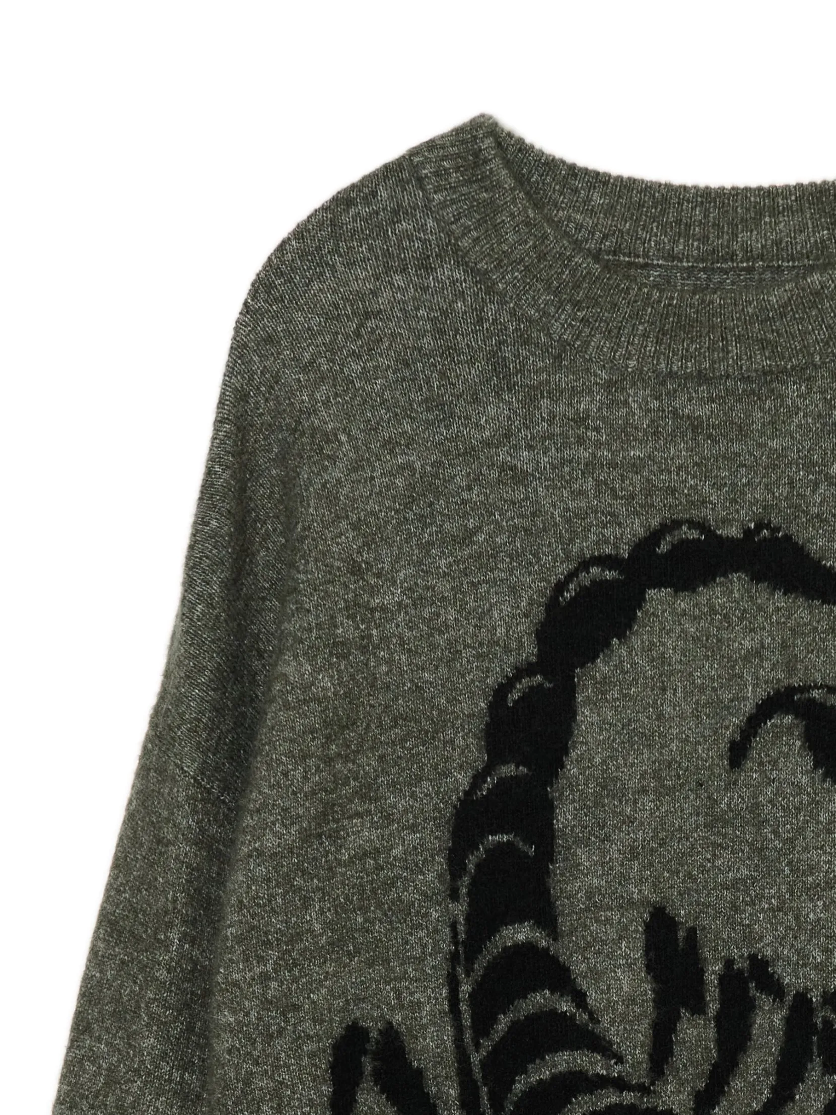 Clearance Melanżowy sweter ze skorpionem Swetry