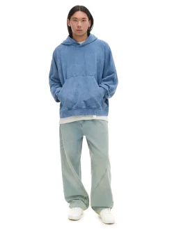 Clearance Niebieska bluza oversize z kapturem UNISEX Bluzy|Unisex