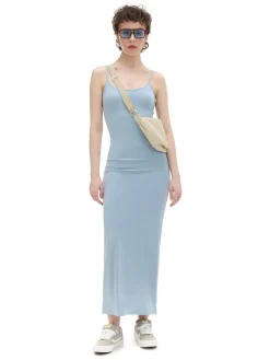 Discount Niebieska sukienka maxi Sukienki, Kombinezony