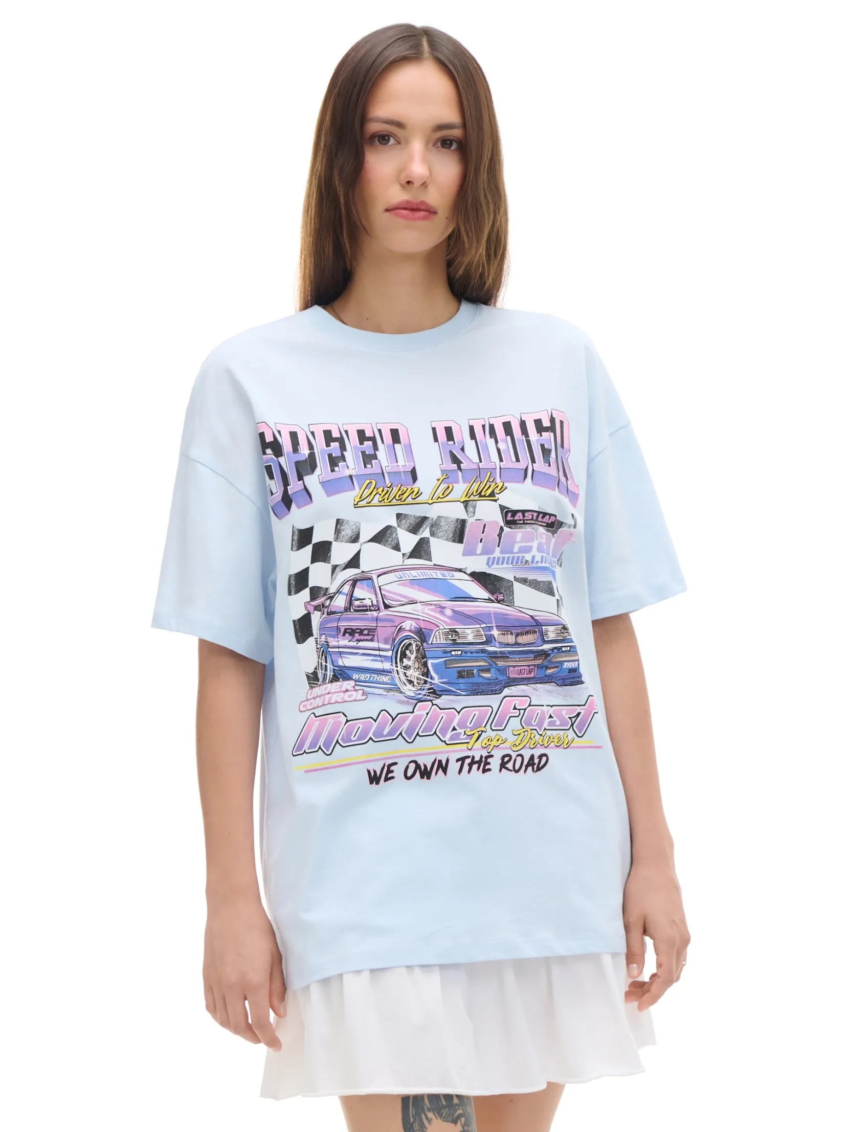 Fashion Niebieski T-shirt z nadrukiem Koszulki, Topy