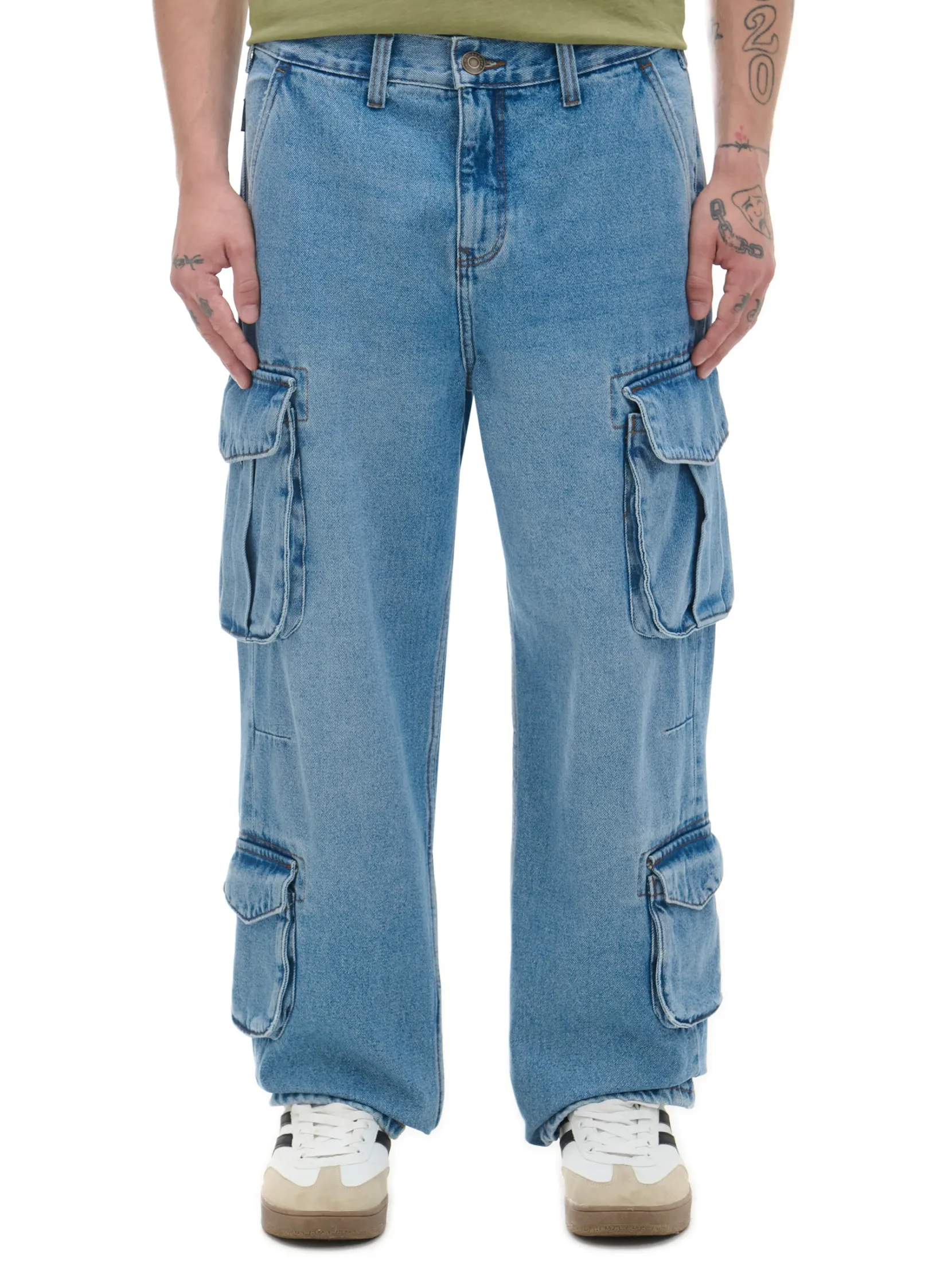 Sale e jeansy baggy z kieszeniami cargo Jeansy|Baggy