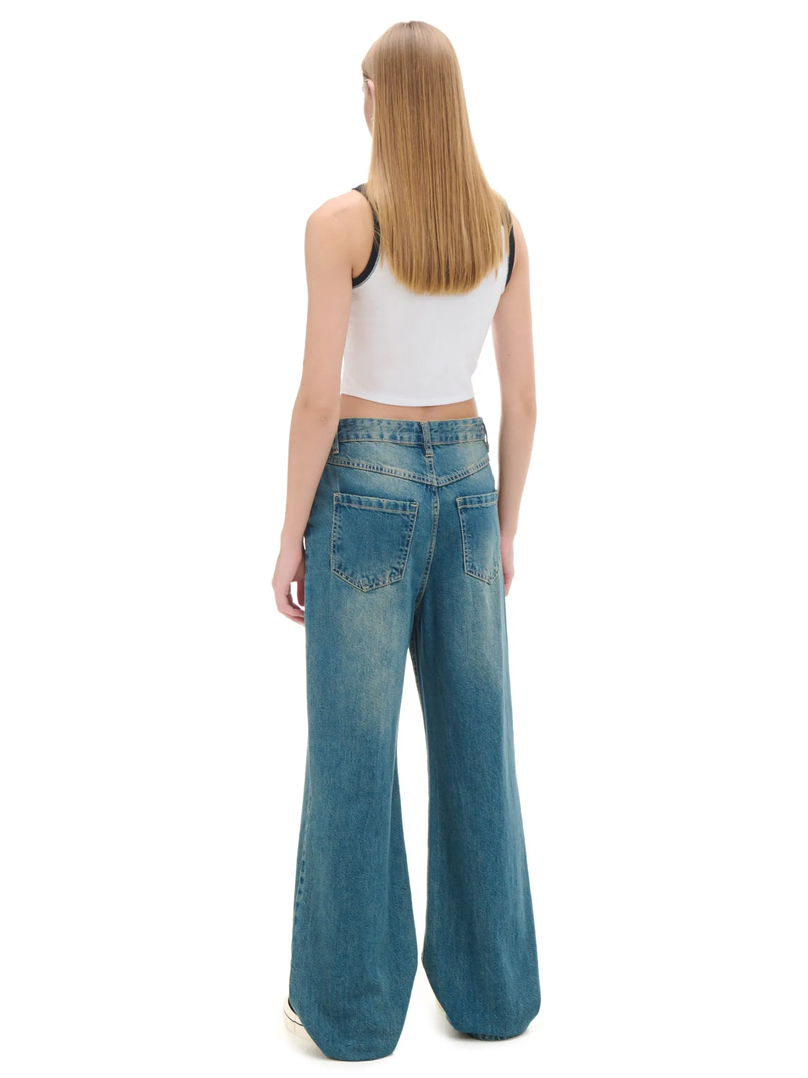 Hot e jeansy retro wide leg Jeansy