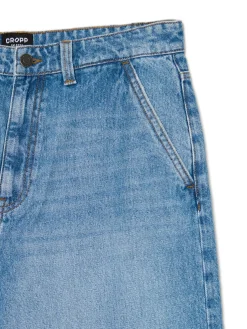 Sale e jeansy skater z efektem sprania Jeansy