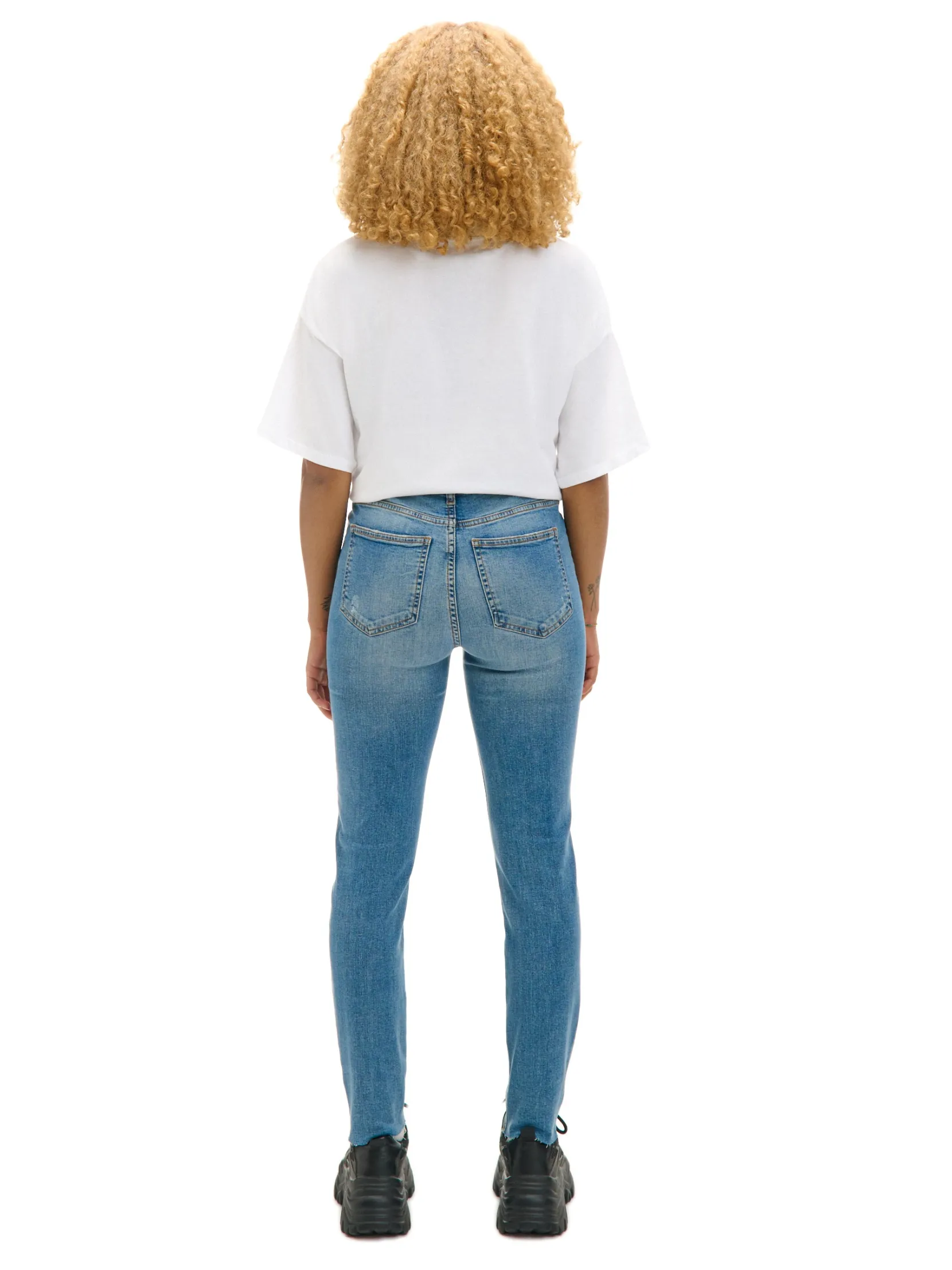 Best e jeansy skinny z przetarciami Jeansy