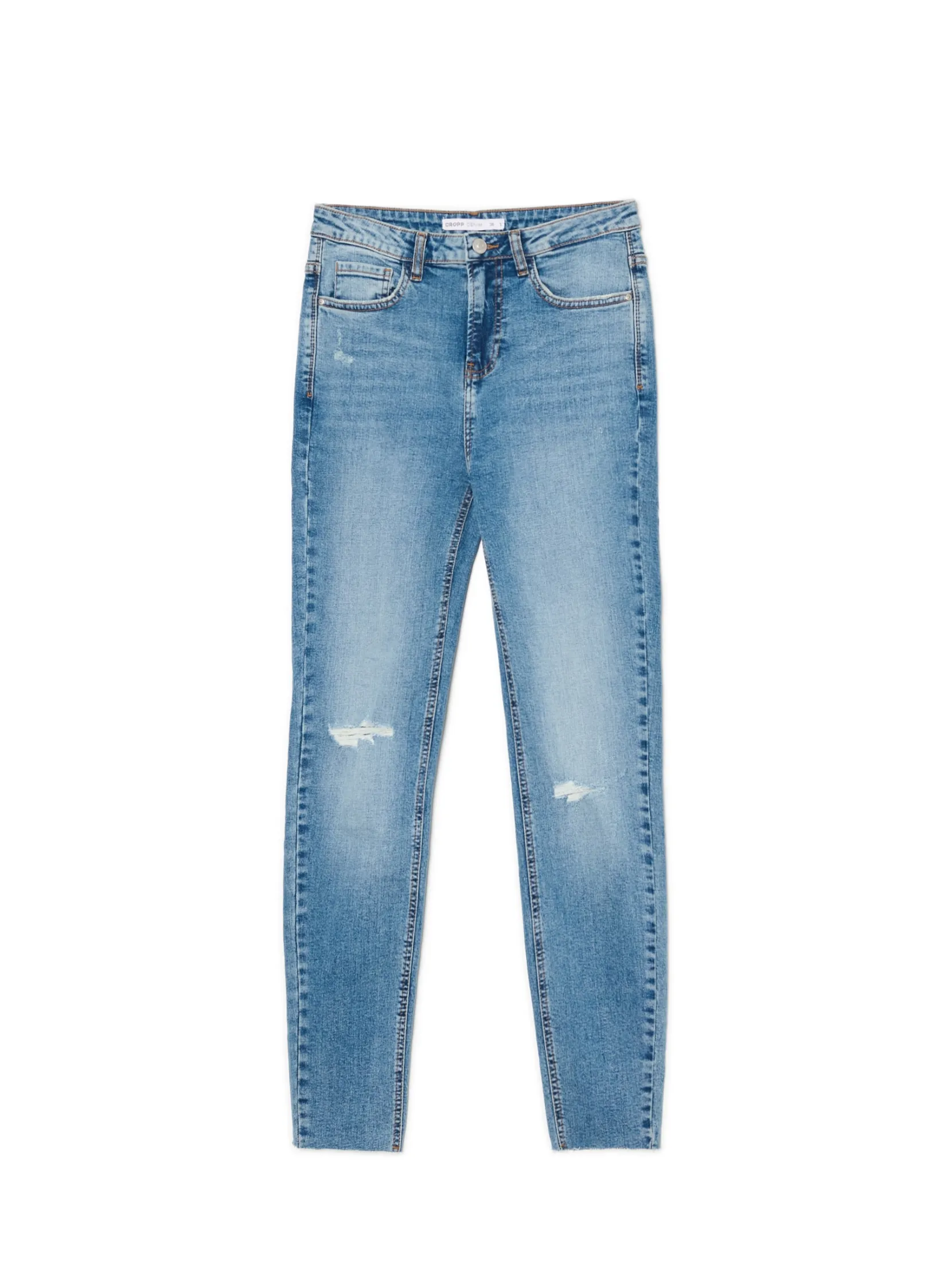 Best e jeansy skinny z przetarciami Jeansy