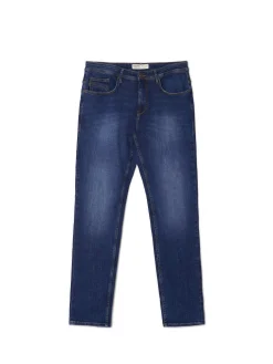 Discount Niebieskie jeansy slim Jeansy