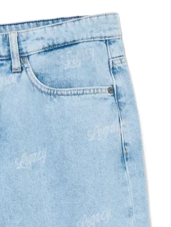 New e jeansy wide leg z laserowym printem Jeansy|Baggy