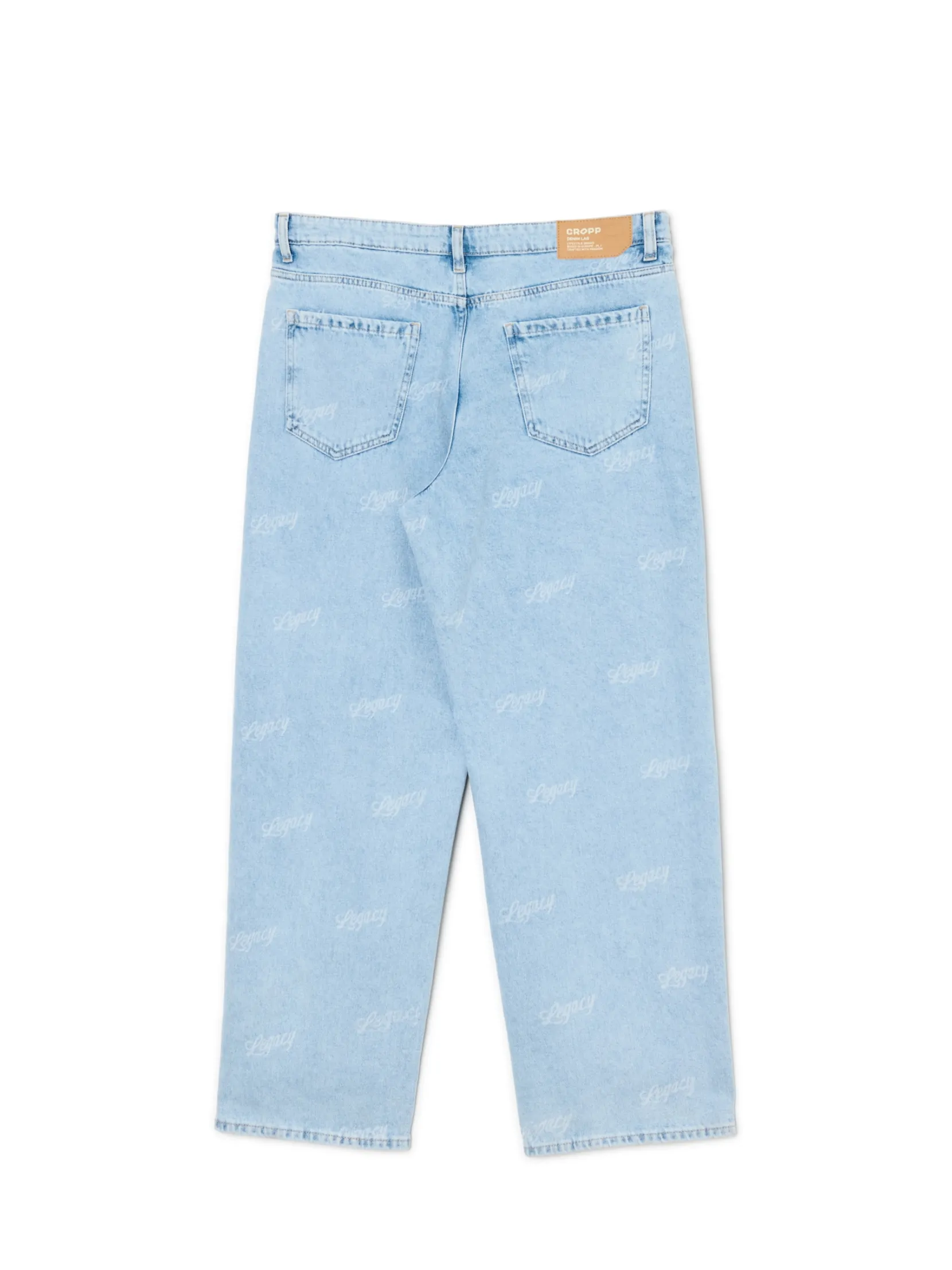 New e jeansy wide leg z laserowym printem Jeansy|Baggy