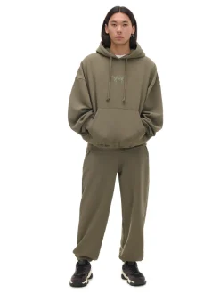 Outlet Oliwkowa bluza hoodie z naszywką UNISEX Bluzy|Sety