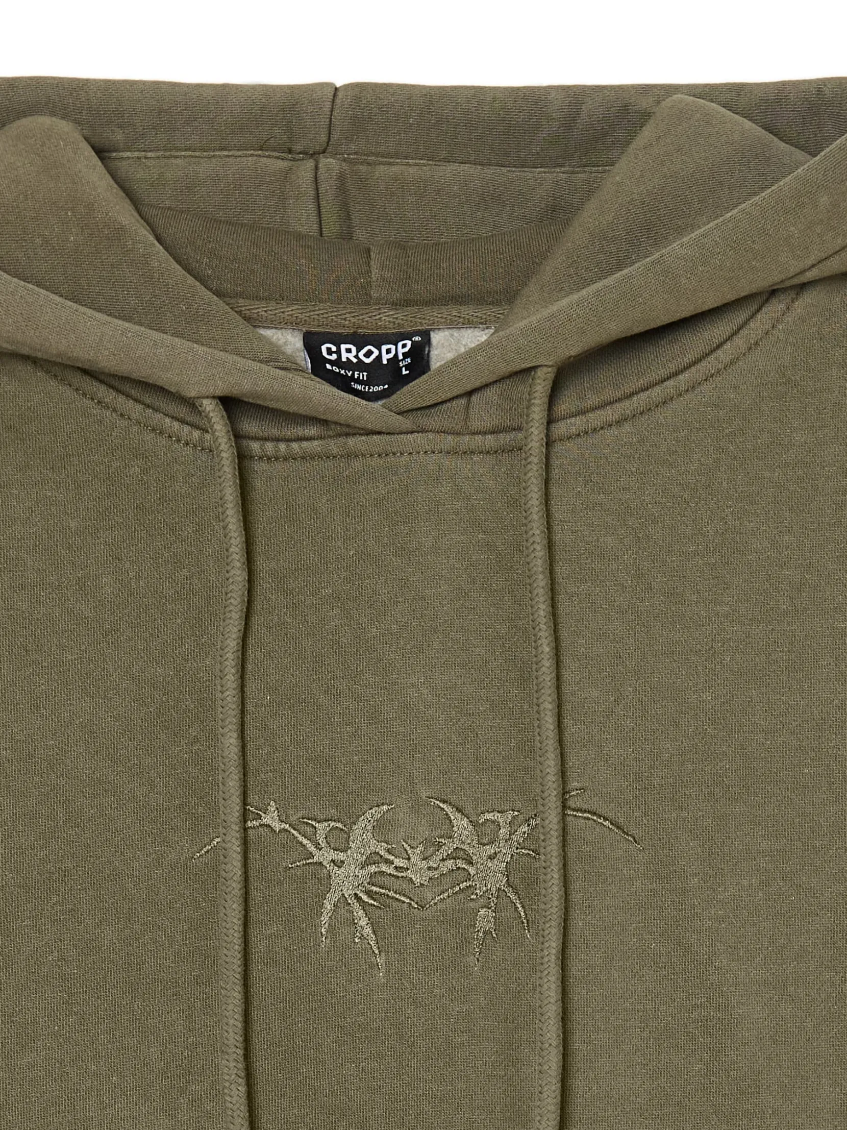 Outlet Oliwkowa bluza hoodie z naszywką UNISEX Bluzy|Sety