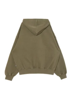 Outlet Oliwkowa bluza hoodie z naszywką UNISEX Bluzy|Sety