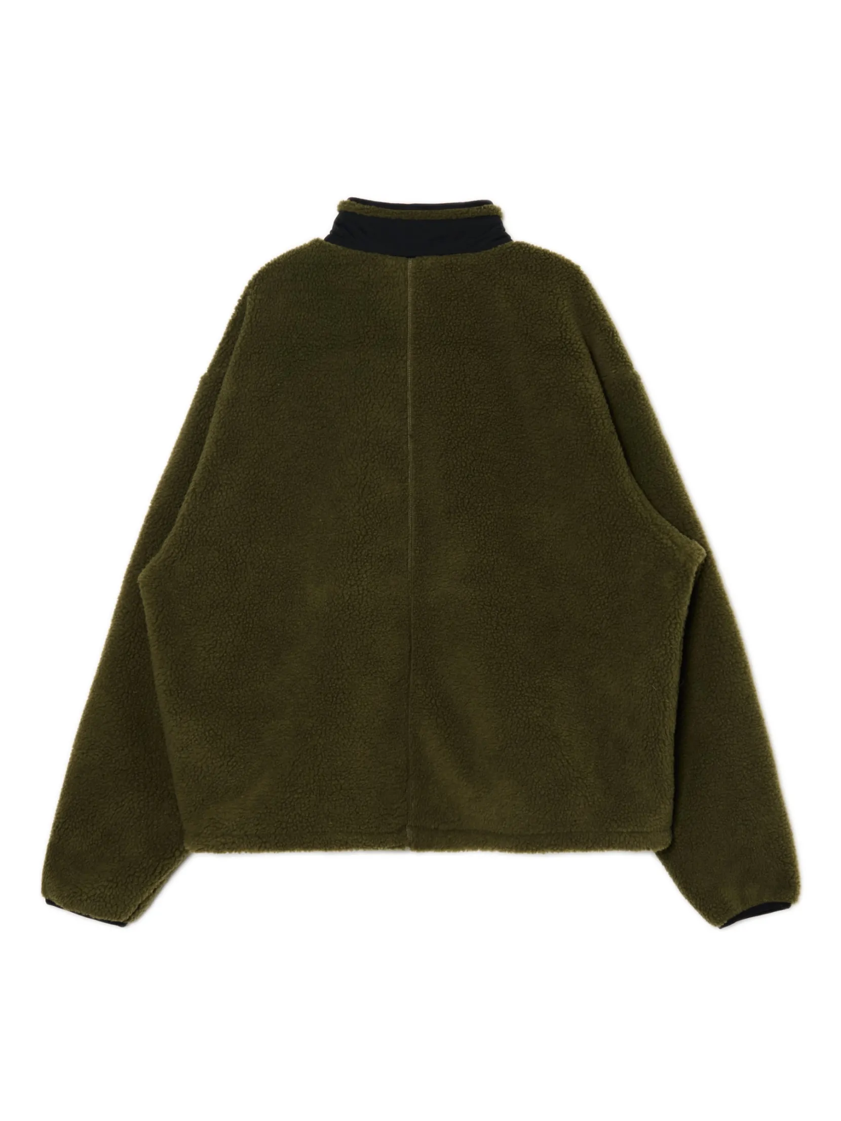 Fashion Oliwkowa bluza sherpa Bluzy